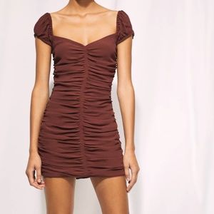 Aritzia Wilfred Veda Dress in Maroon